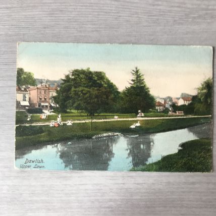 Frith & Co The Upper Lawn at Dawlish Somerset Postcard Stamp 1905 USED FC