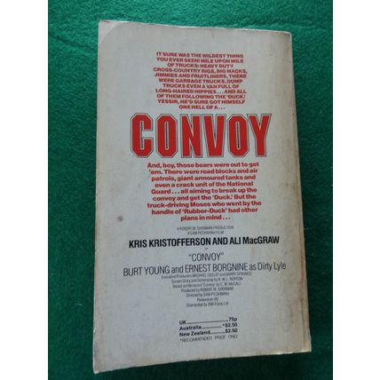 CONVOY FILM TIE IN 1978 CORGI BOOKS PAPERBACK