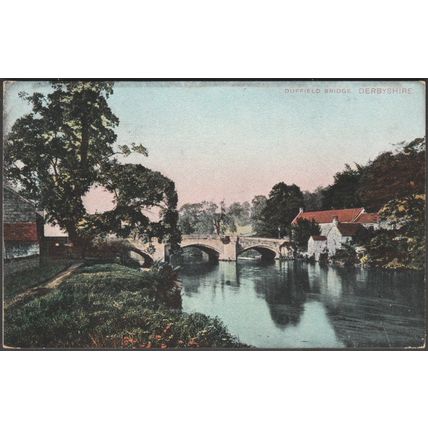 Duffield Bridge, Derbyshire, 1906 - Blum & Degen Postcard