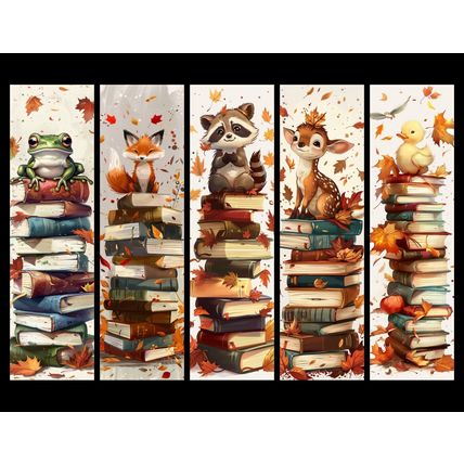 Cute Animals Exquisite Bookmarks Book Markers Gift For Reader (X5)