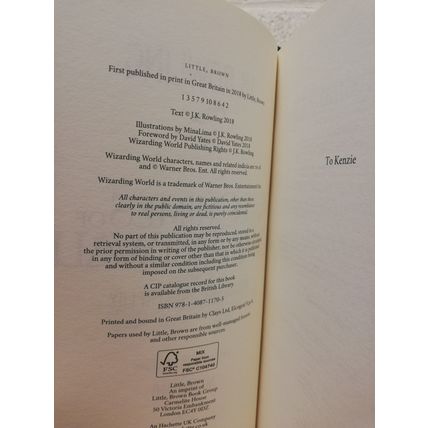 The Crimes of Grindelwald: The Original Screenplay - J.K.Rowling - 1st U.K Print
