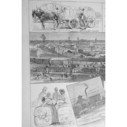 A Cotton Blockade at Meridian, Mississippi, by JH Moses - Harper's Weekly, 1880