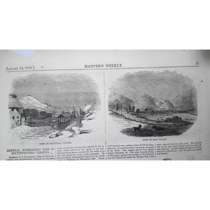 General Burbridge's Raid In Southwestern Virginia - Harper's Weekly, 1865