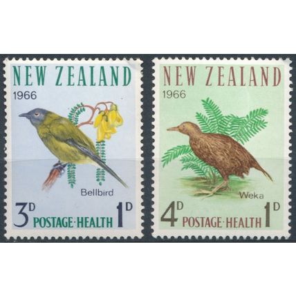 Health Stamps - New Zealand 1966 - NM H - SG 839/40