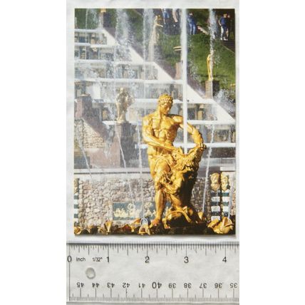 1996 postcard St Petersburgh, Peterhof, The Samson Fountain