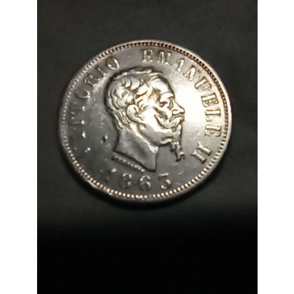 KINGDOM OF ITALY - 50 CENTS 1863 - MINT OF NAPLES