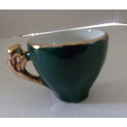 My Treasure Collectible Genuine Porcelain Miniature Demitasse Teacup and Saucer