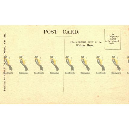 Chapel, Exeter College, Oxford, Alden Postcard