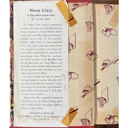 HOOP CRAZY By Clair Bee 1950 Hardcover with book dust cover #200