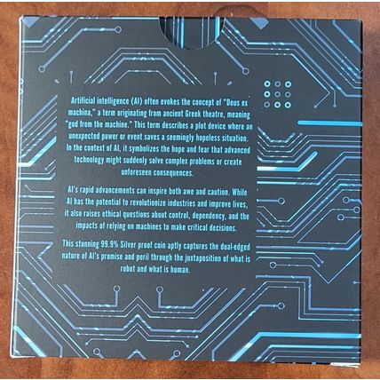 1 Oz Silver Collectible EX MACHINA AI Artificial Intelligence Buyers Choice