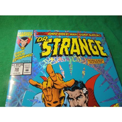 DOCTOR STRANGE : Sorcerer Supreme # 50! Silver Surfer! Hulk! Holofoil Cover! NM/