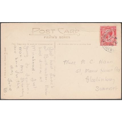 The Blue Ball, Triscombe, The Quantocks, Somerset, 1925 - Frith's Postcard