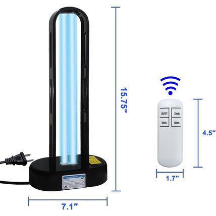 BAIMNOCM UV-C Lamp for Dust Mite 38 Watt 2 Pack, UVC Germicidal Lamp with Remote