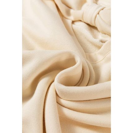 Apricot Bowknot Dewback Round Neck Sweatshirt