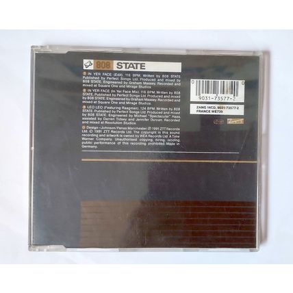 808 State ‎– In Yer Face (Classic UK techno 1991 - CD single)
