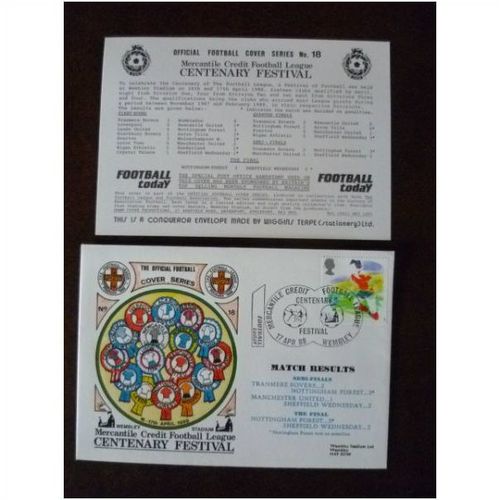 1988 Mercentile Credit Football League Centenary Official Dawn Football Cover 18
