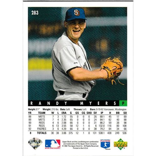1993 Upper Deck - #283 - Randy Myers