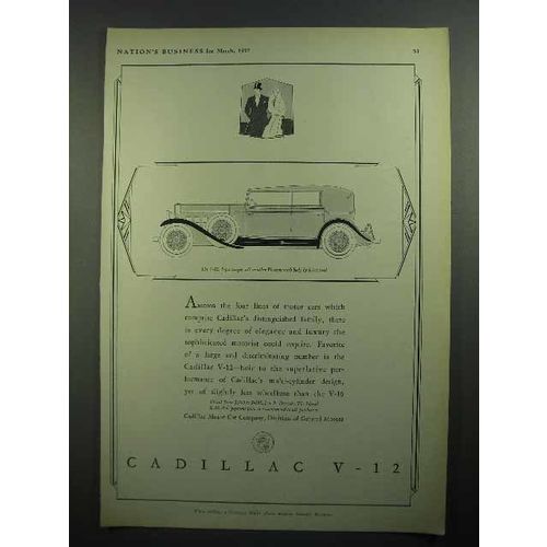1931 Cadillac V-12 Car Ad!