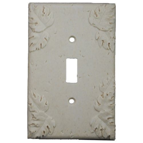 Deco Electrical Plates Single Toggle Leaf Ivory