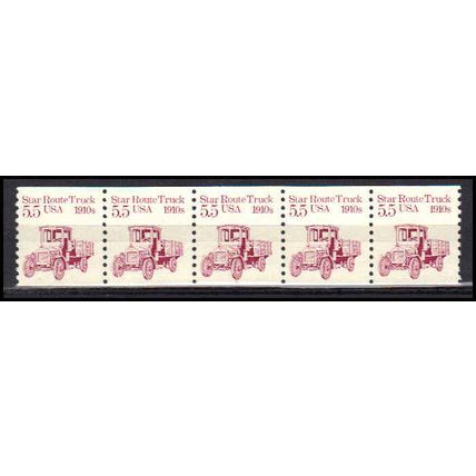 2125 5.5c Star Route Truck Fine MNH Dry Gum PNC 1/5 X0392