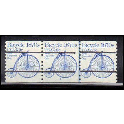 1901a 5.9c Bicycle Very Fine MNH Dry Gum PNC 6/3 Line Gap PA2330