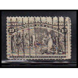 Used 237 10c Columbus Presenting Natives Average K1201
