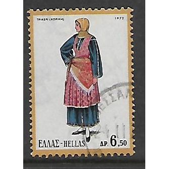 GREECE 1972 GREEK COSTUMES 6d.50 TRIKERS SG 1203 FINE USED#