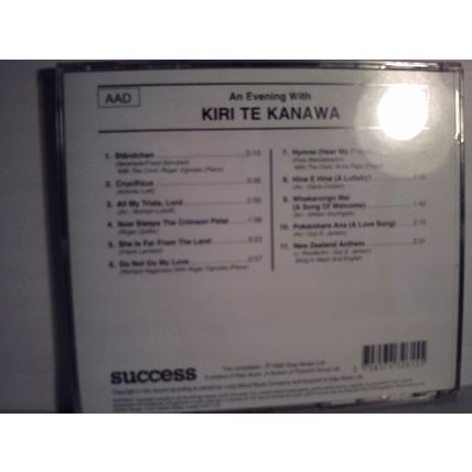 KIRI TE KANAWA - AN EVENING WITH KIRI TE KANAWA - CD ALBUM 1992 - I DISC