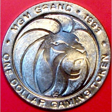 MGM Grand. $1 Casino Token. Las Vegas, NV. Looey Jr. F75.