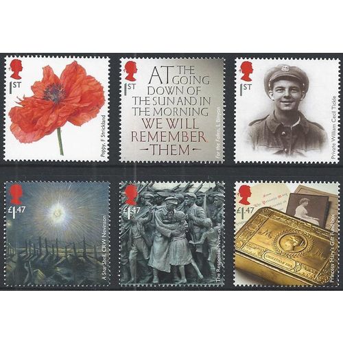 Great Britain SG 3626/31: Centenary of the Great War.