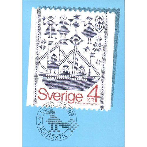 Sverige / Sweden - Unused Postcard picturing a stamp - Väggtextil