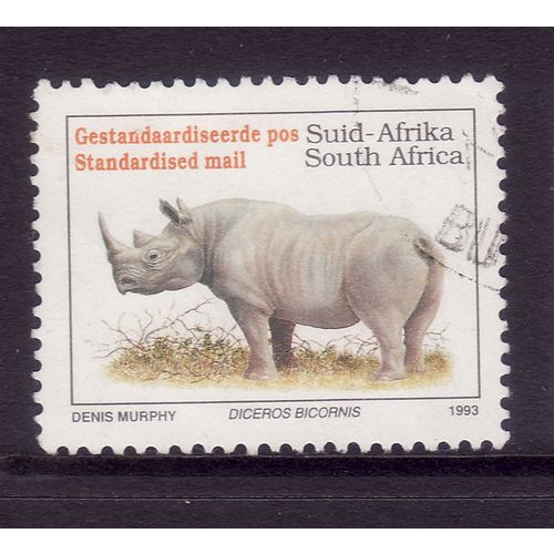SOUTH AFRICA 1993 STANDARDISED MAIL BLACK RHINOCEROS SG821 FINE USED