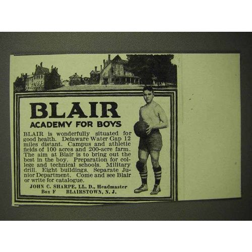 1918 Blair Academy for Boys Ad