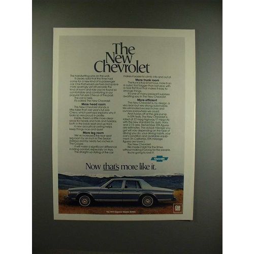 1977 Chevrolet Caprice Classic Sedan Car Ad!