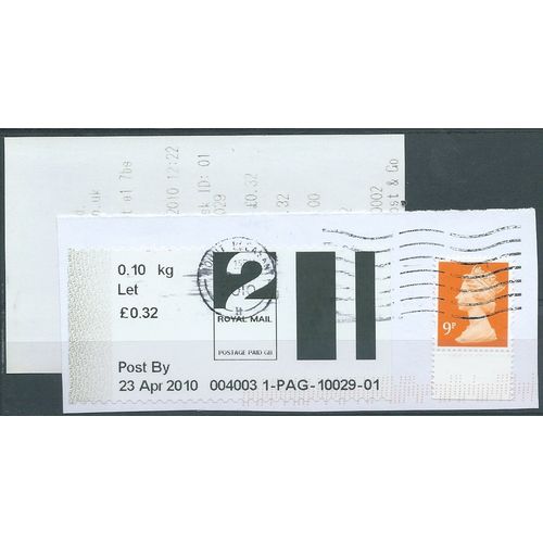 2010 2ND CLASS POST & GO (LONDON E1) ON PIECE(EBID50-417XL)