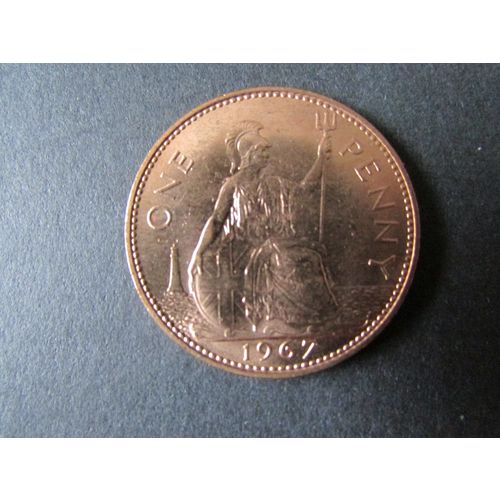 1967 QUEEN ELIZABETH II ONE PENNY FREE POST. AAH
