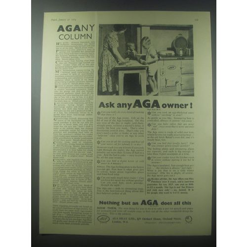 1954 AGA Heat Ltd Ad - AGANY Column Ask any AGA owner