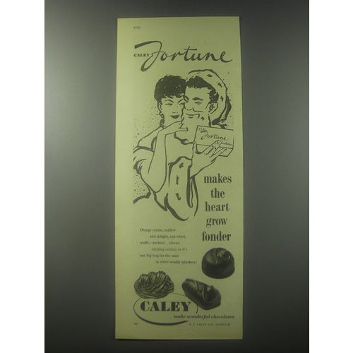 1954 Caley Fortune Chocolates Advertisement