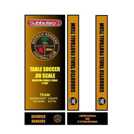 Tabletop Football Subbuteo Box Label Berwick Rangers (SCO)