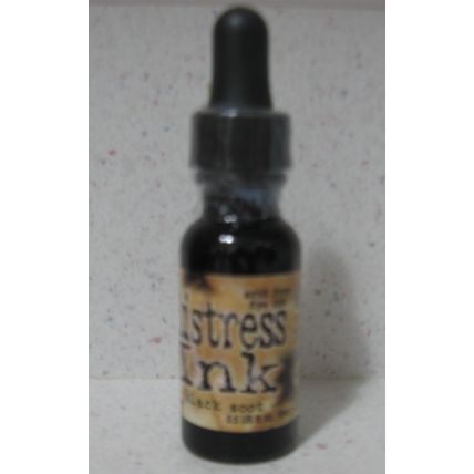 5 US oz Bottle Of Black Soot Distress Ink For Aged Paper, Fibers, Photos & More