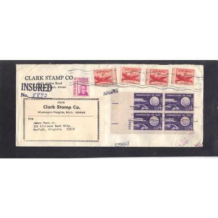 Cover Multiple Stamps/9 CV01444