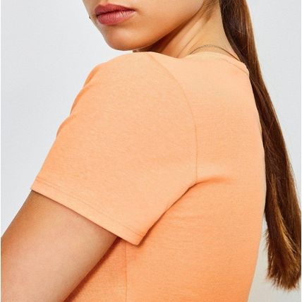 KAREN MILLEN Apricot Jersey V Neck T-Shirt UK Size 12 BNWT