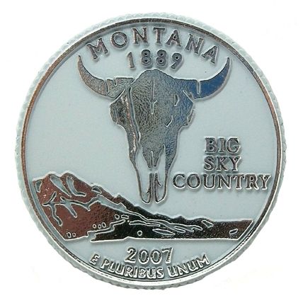 Montana State Quarter Fridge Magnet