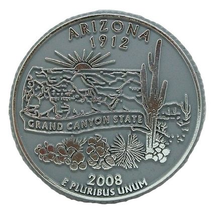 Arizona State Quarter Fridge Magnet