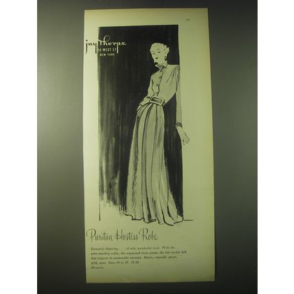 1948 Jay Thorpe Puritan Hostess Robe Advertisement