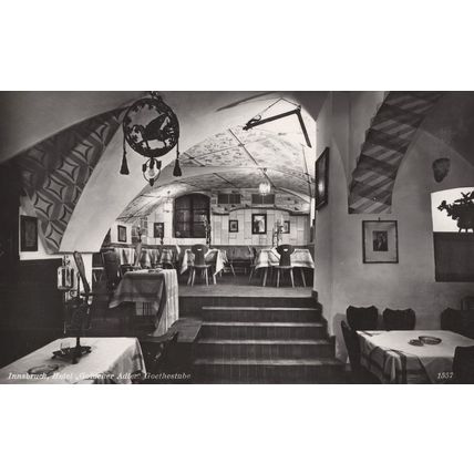 Innsbruck Hotel Restaurant Goldener Austria Postcard