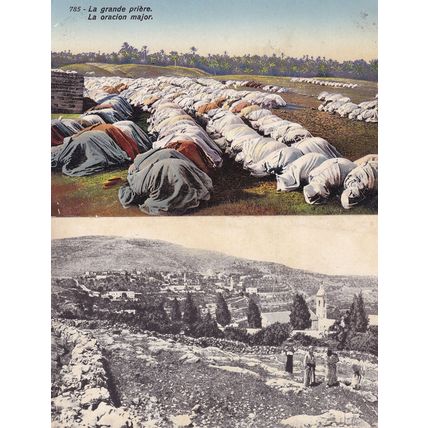 Mount Of Olives at Winter Grand Prayer La Grande Priere Isreal 2x Postcard s