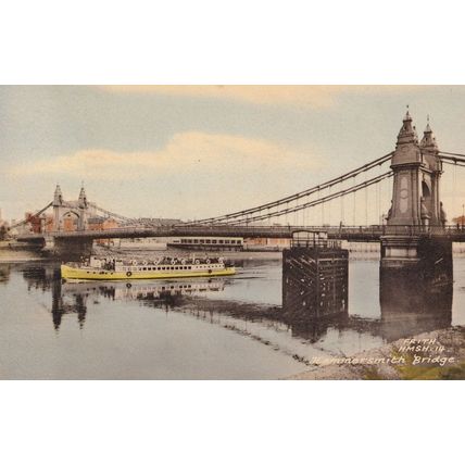 Hammersmith London Bridge Friths 1950s Postcard
