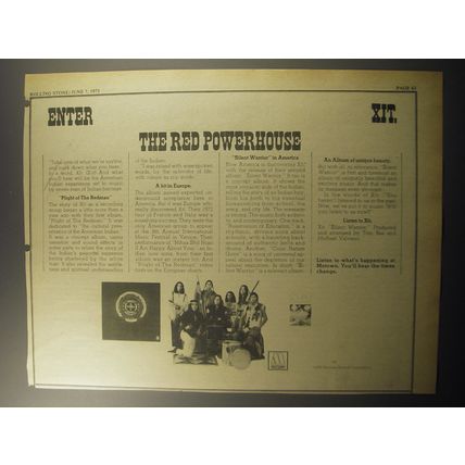 1973 Xit Silent Warrior Album Ad - Enter the Red Powerhouse