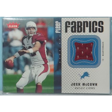 2006 Fleer JOSH MCCOWN (Lions) Fleer Fabrics jersey #FF-JM
